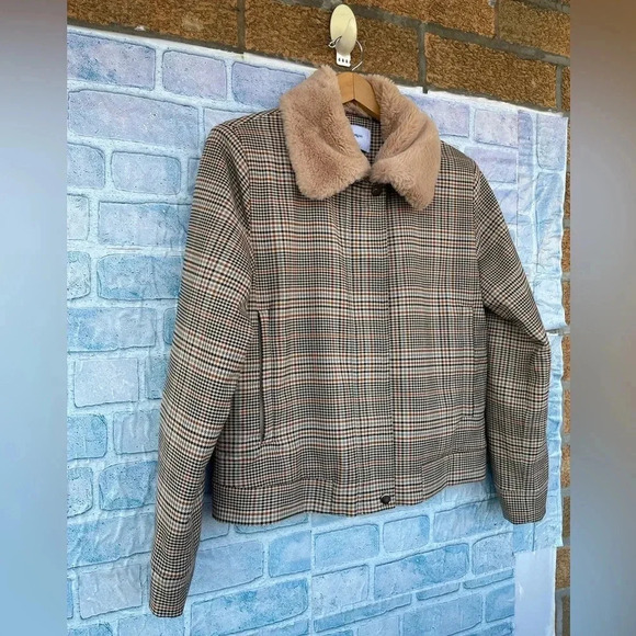 SUNCOO PARIS  CROPPED HOUNDSTOOTH JACKET SMALL - Picture 3 of 14